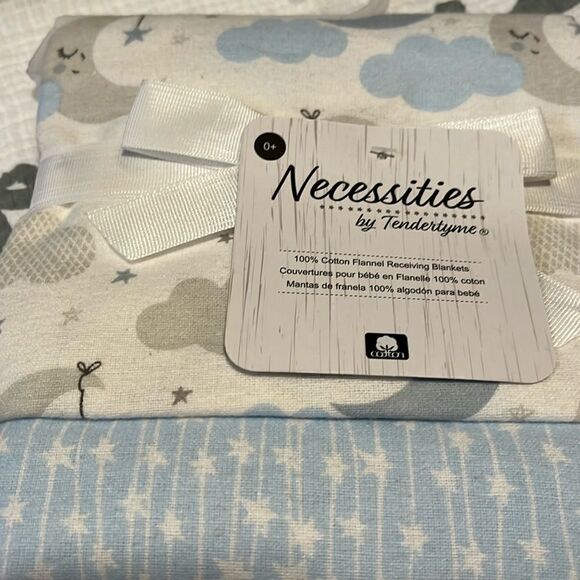 New Necessities by  Tendertyme Four 100% Cotton Flannel Receiving Blankets - Picture 2 of 4